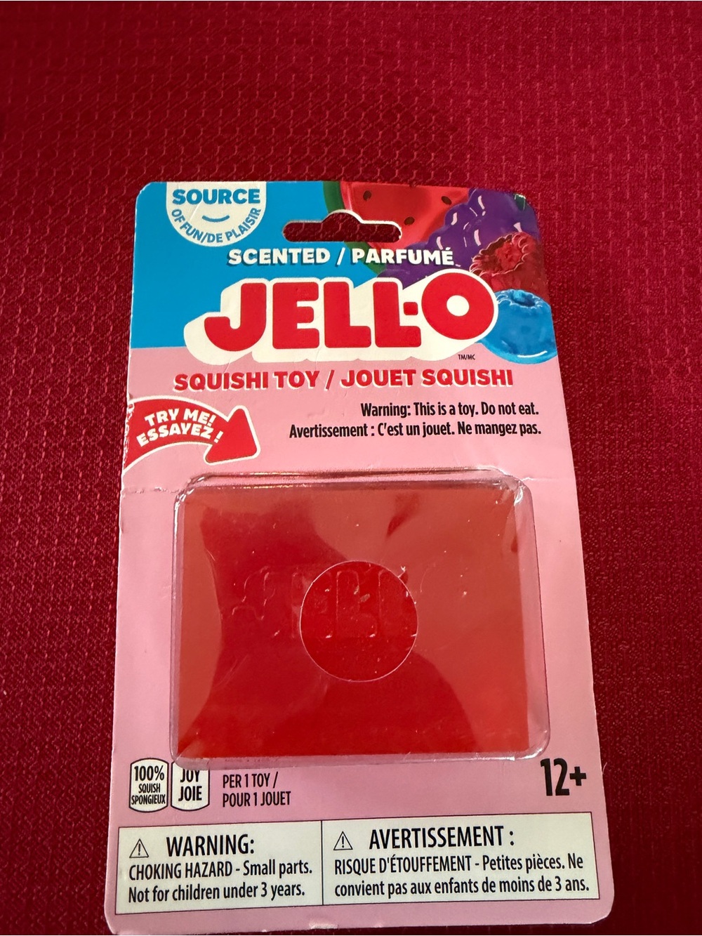 New Red Jell-O Squishi Sensory Toy Scented Watermelon 12+ Toy Squishy Squeeze